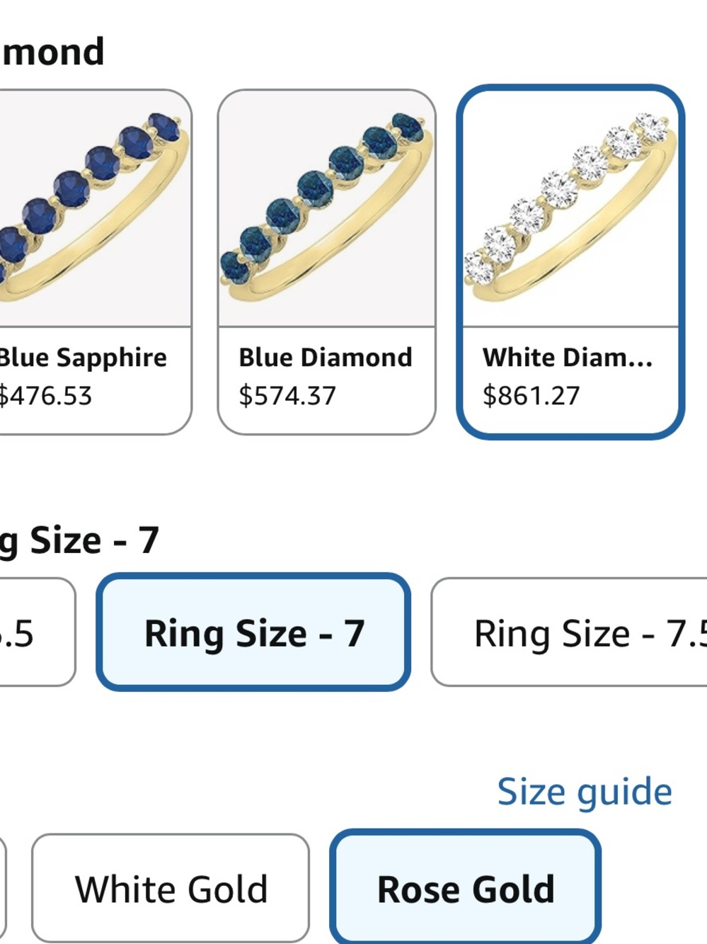 Rose gold .50 stackable diamond ring. - Picture 6 of 9